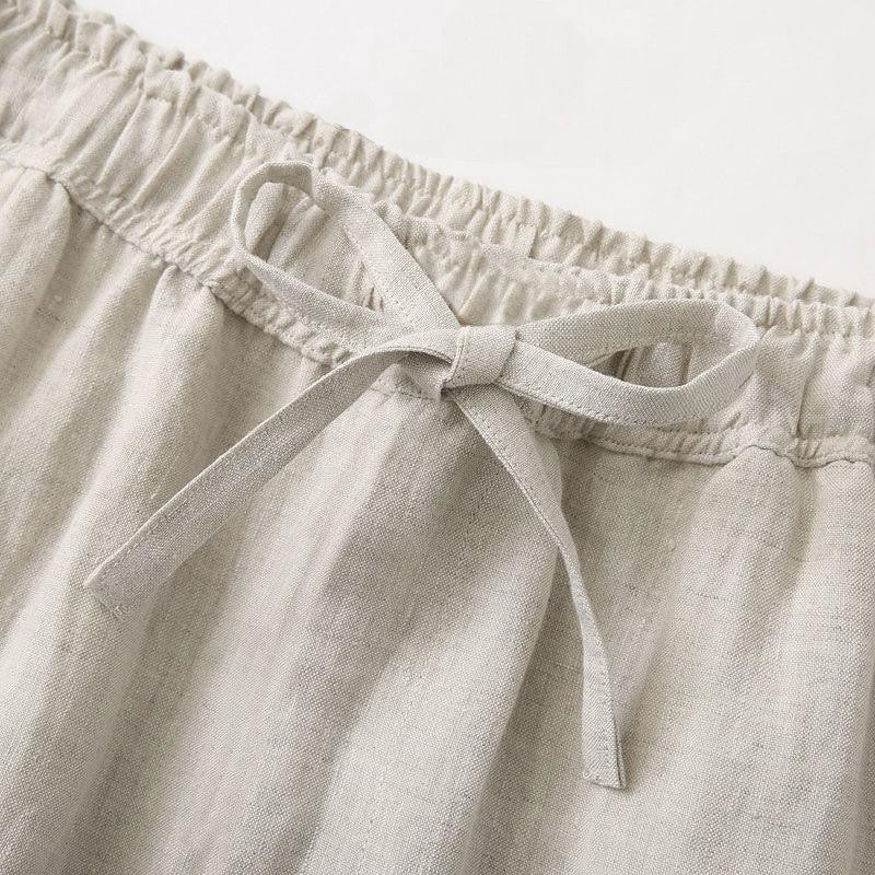 Cádiz | Pantalón lino holgado con cintura