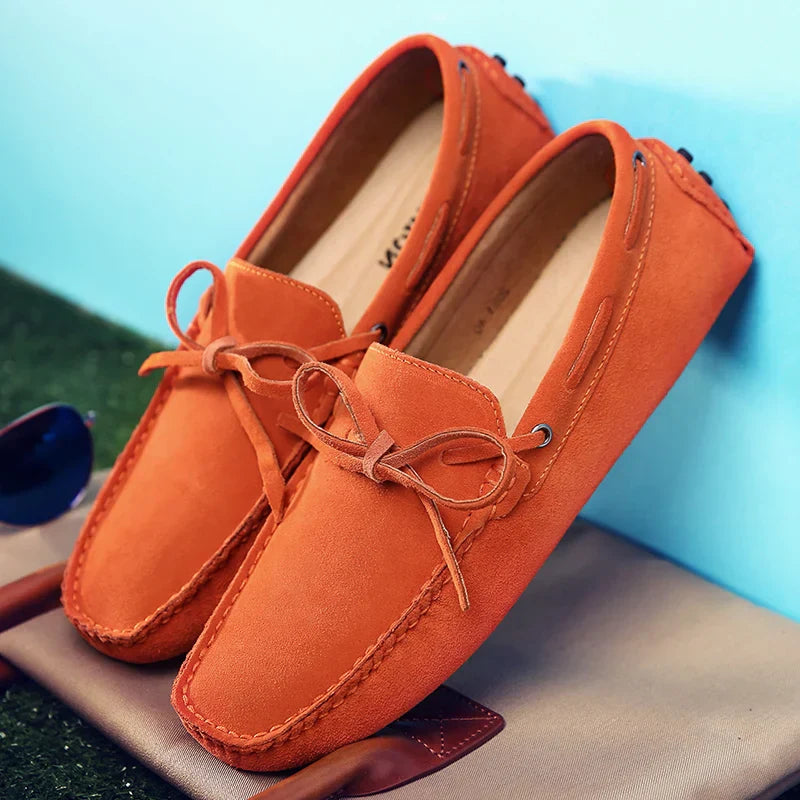 Davide™ - Mocasines casuales de ante con acabado fino