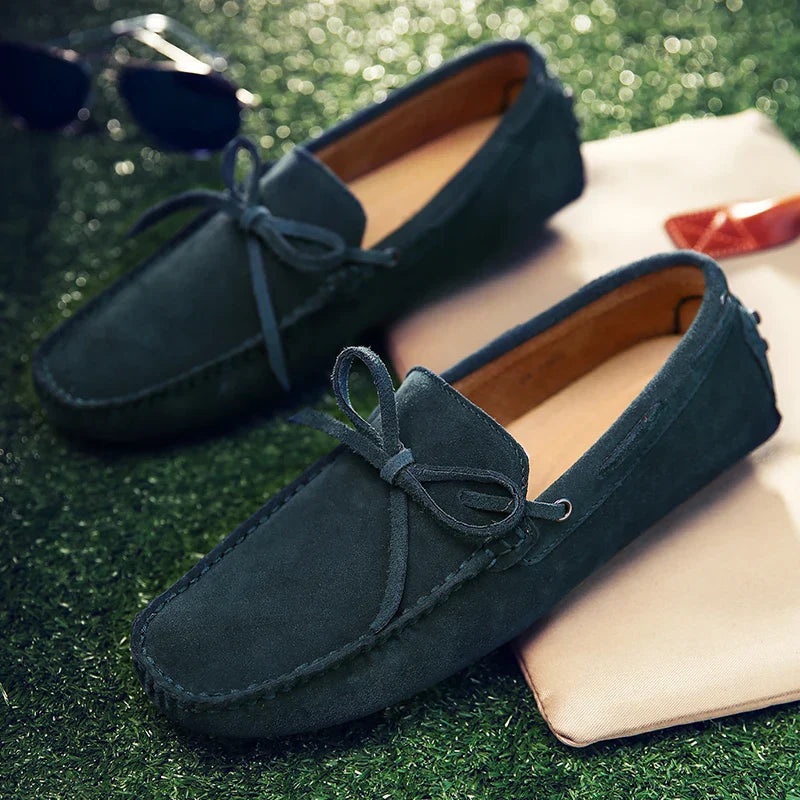 Davide™ - Mocasines casuales de ante con acabado fino