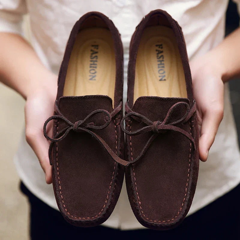 Davide™ - Mocasines casuales de ante con acabado fino