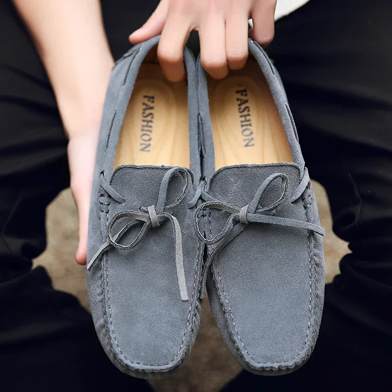 Davide™ - Mocasines casuales de ante con acabado fino