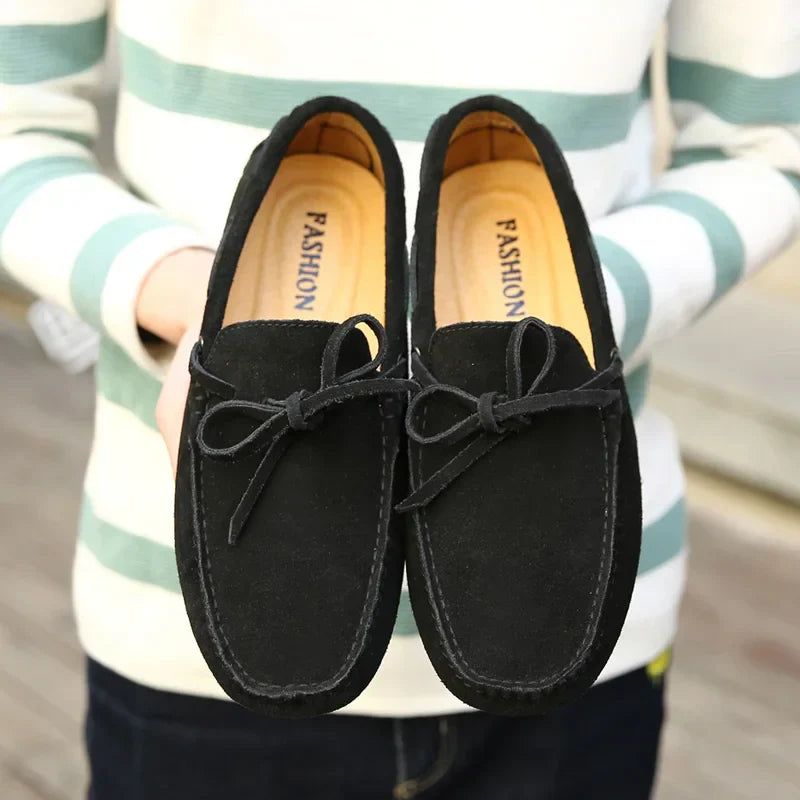 Davide™ - Mocasines casuales de ante con acabado fino