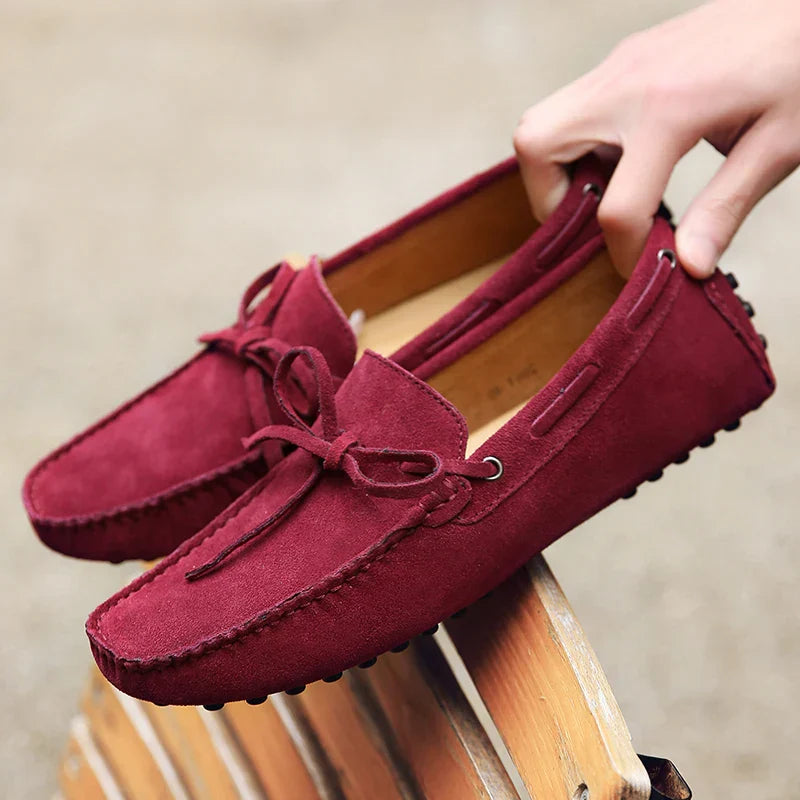 Davide™ - Mocasines casuales de ante con acabado fino