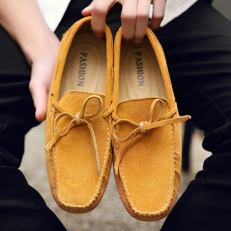 Davide™ - Mocasines casuales de ante con acabado fino