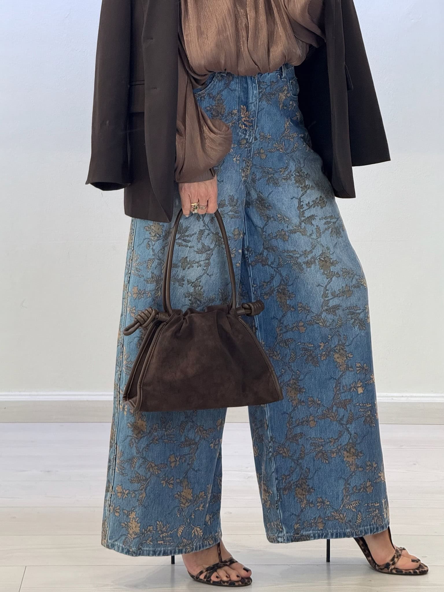 EMILY | JEANS WIDE LEG FLORAL