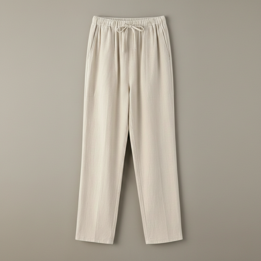 Cádiz | Pantalón lino holgado con cintura