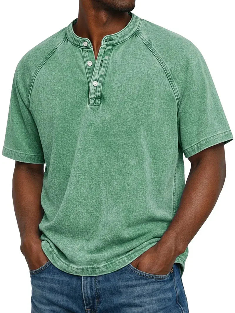 Iker | Camisa Vintage con Botones para Hombre