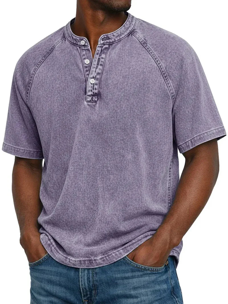 Iker | Camisa Vintage con Botones para Hombre