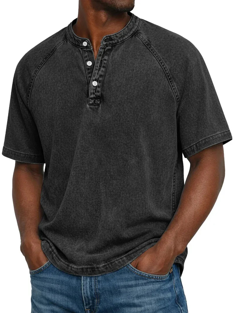 Iker | Camisa Vintage con Botones para Hombre