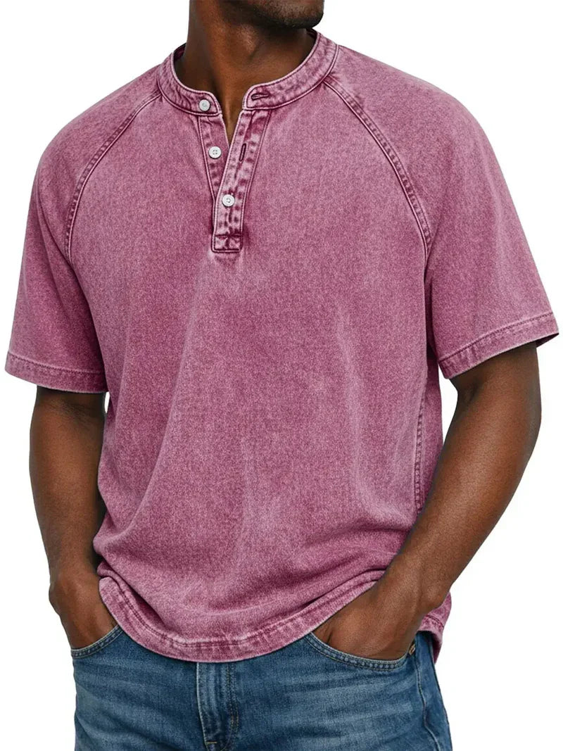 Iker | Camisa Vintage con Botones para Hombre