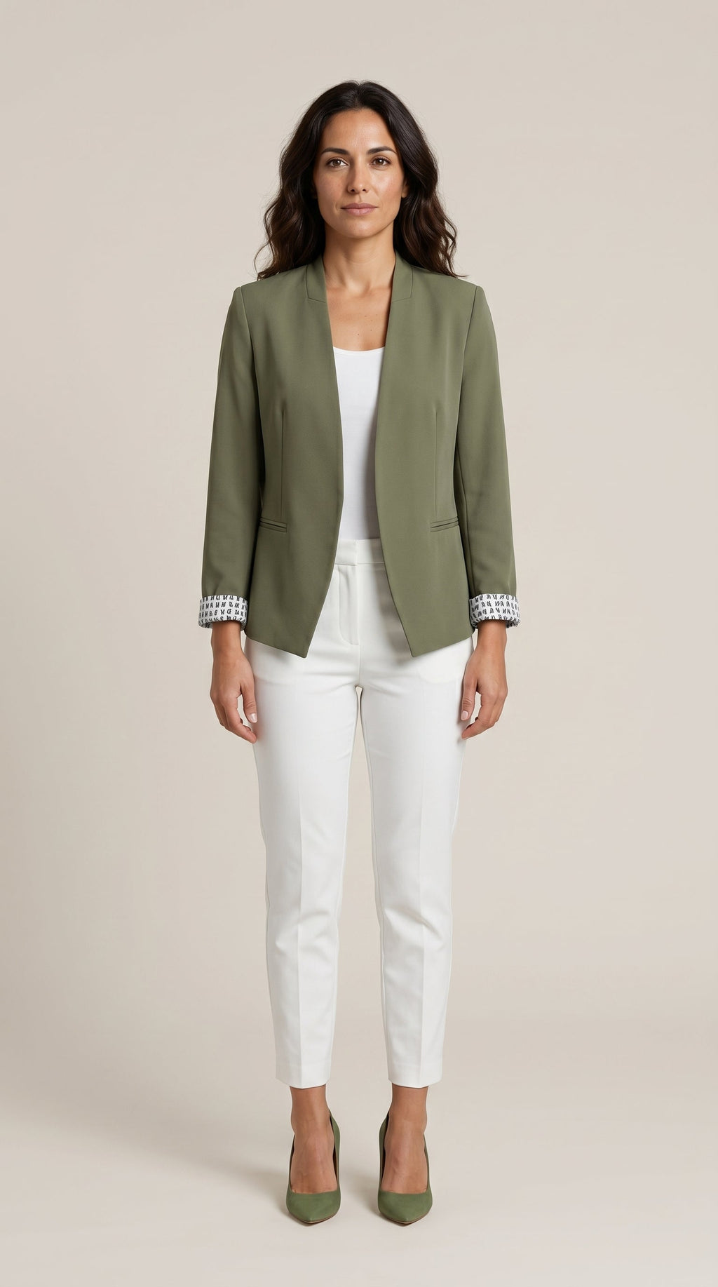 Blazer de corte recto con hombreras