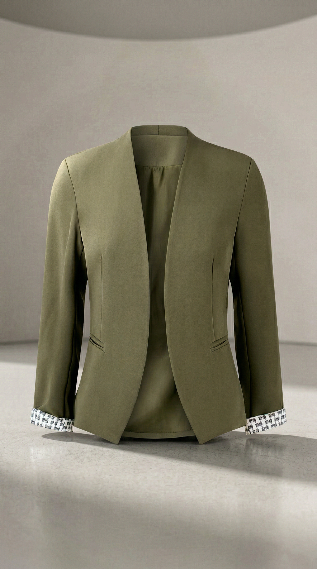 Blazer de corte recto con hombreras