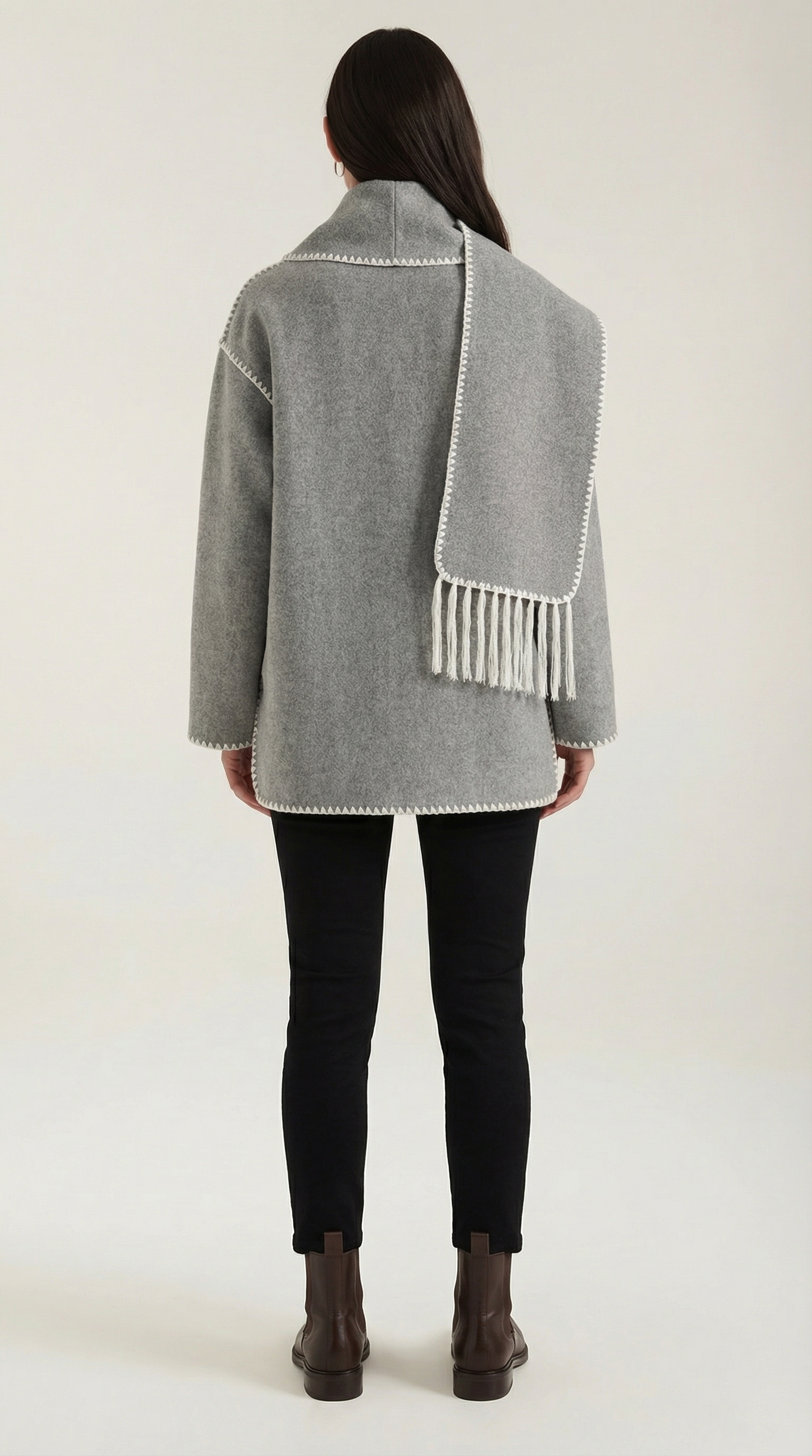 Chaqueta Catherine con bufanda de contraste