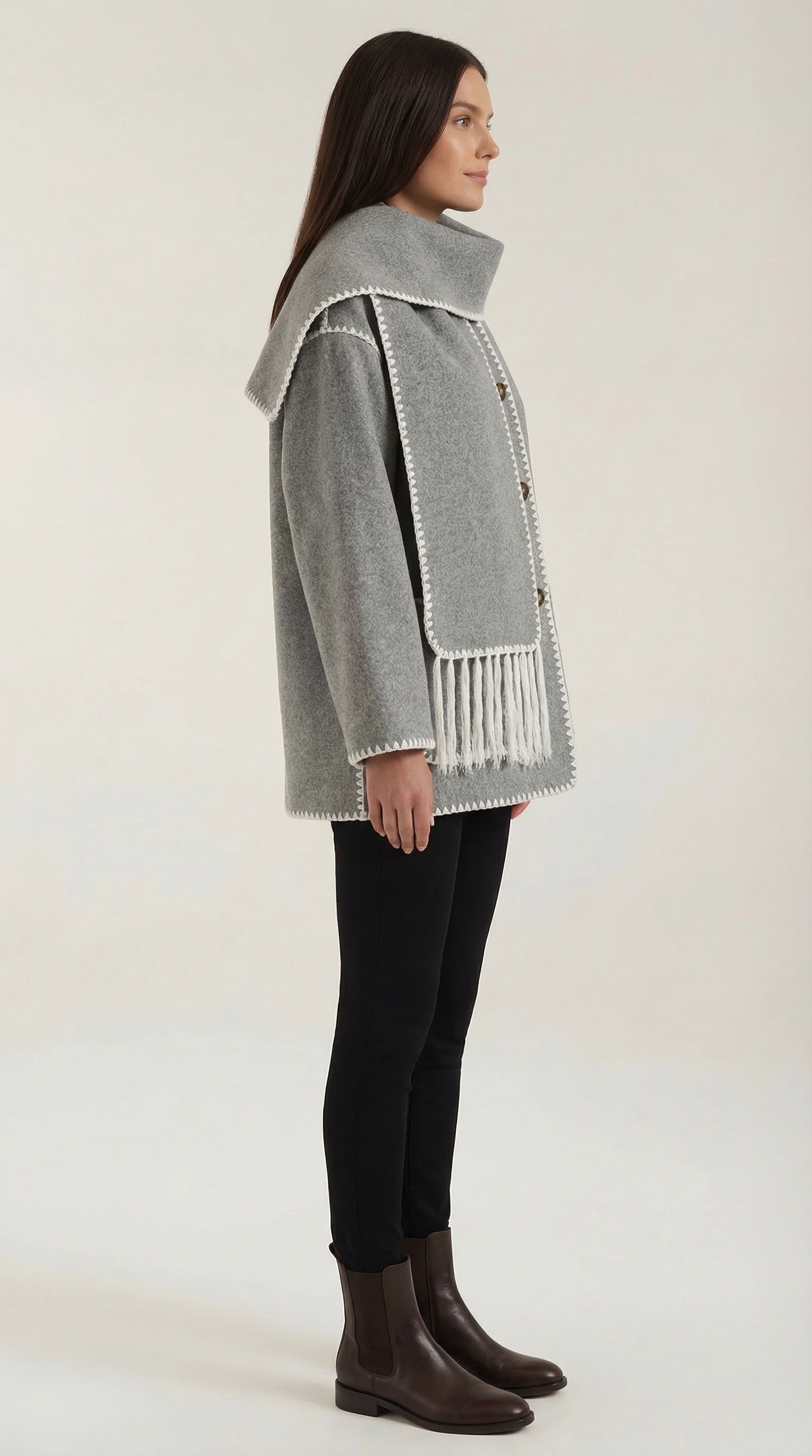 Chaqueta Catherine con bufanda de contraste