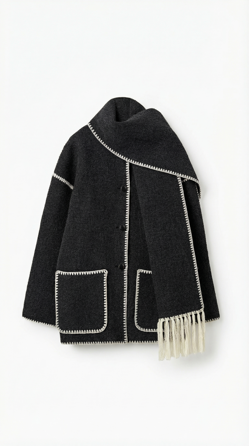 Chaqueta Catherine con bufanda de contraste
