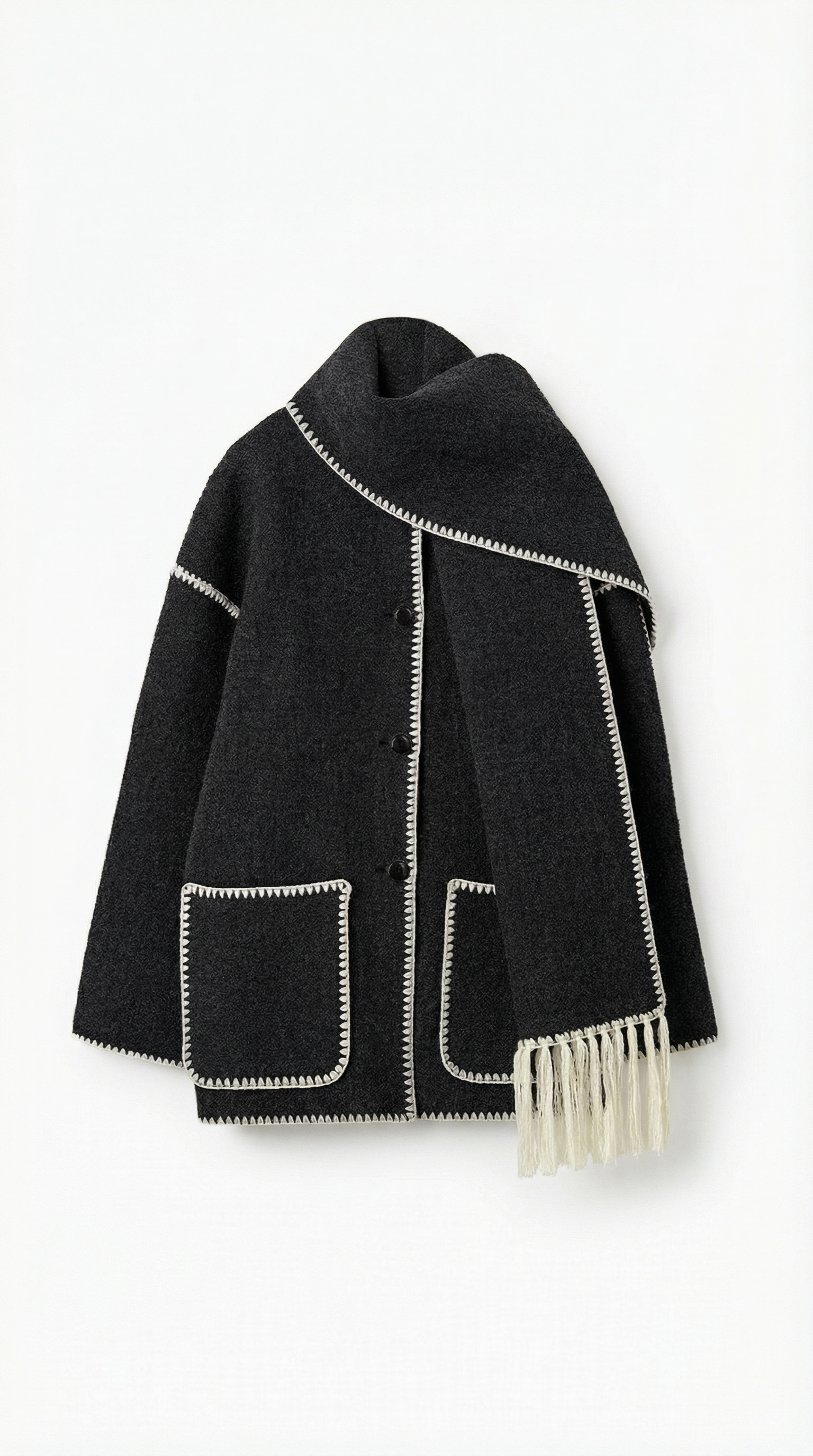Chaqueta Catherine con bufanda de contraste