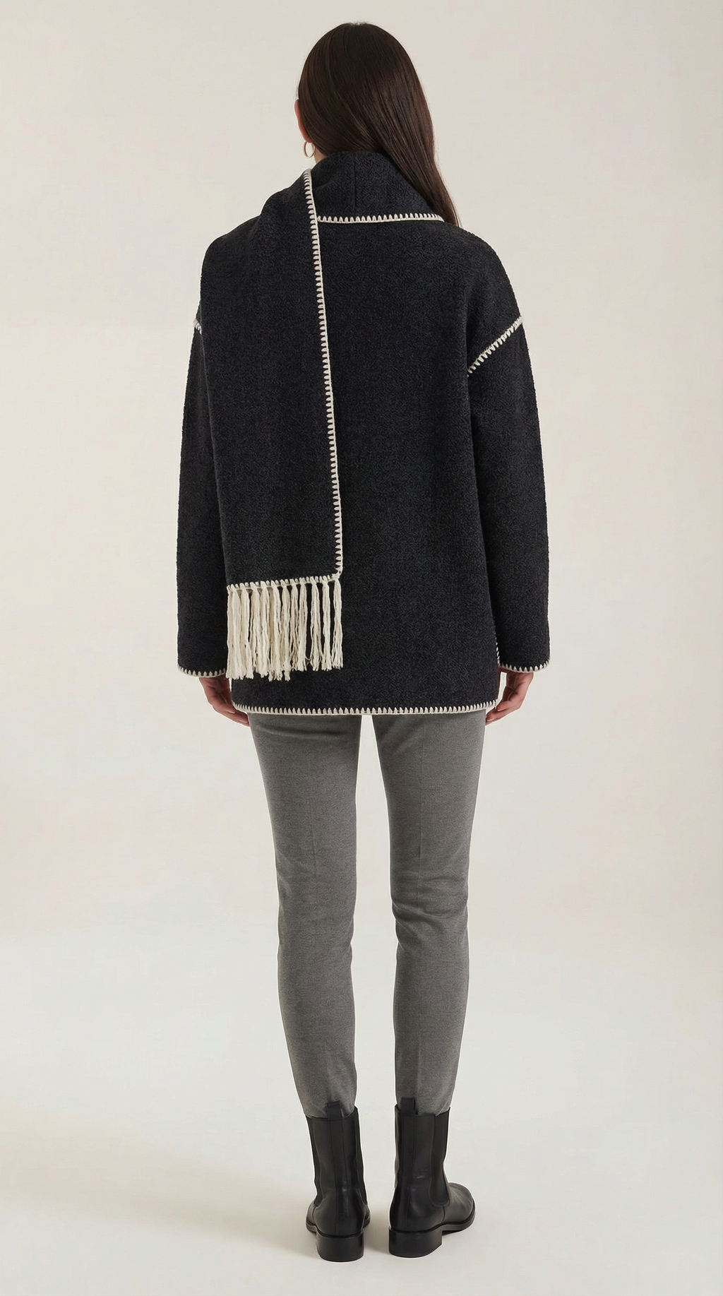 Chaqueta Catherine con bufanda de contraste