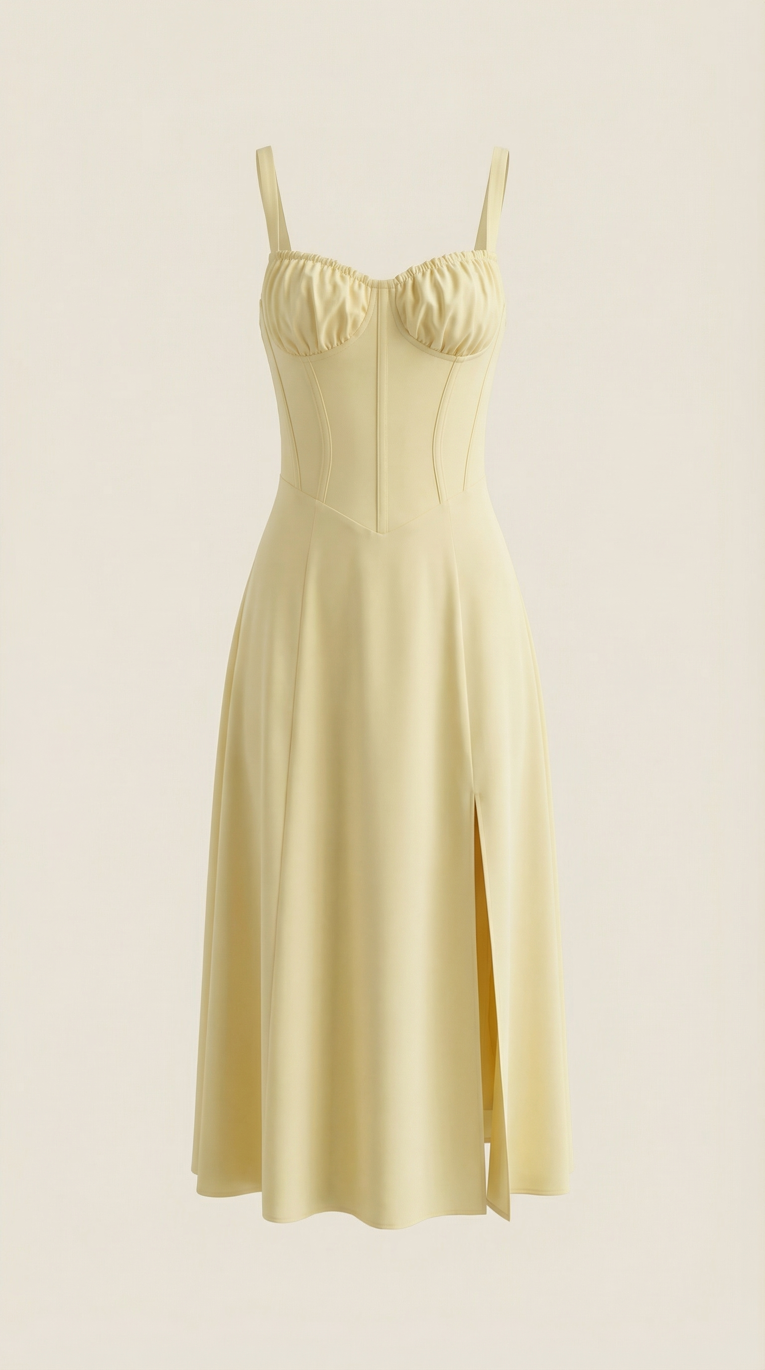 Vestido Midi Jade con Detalles de Cordones