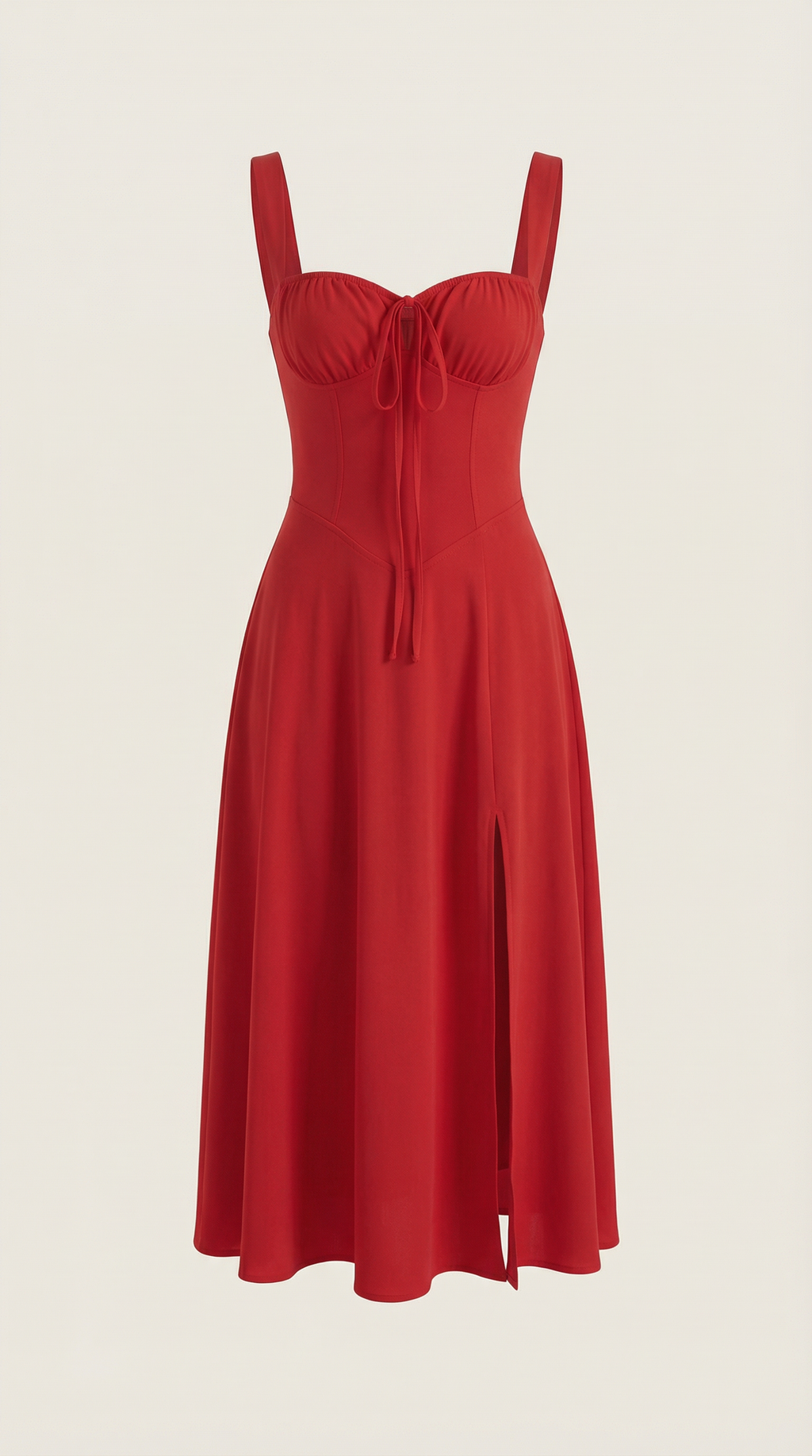Vestido Midi Jade con Detalles de Cordones