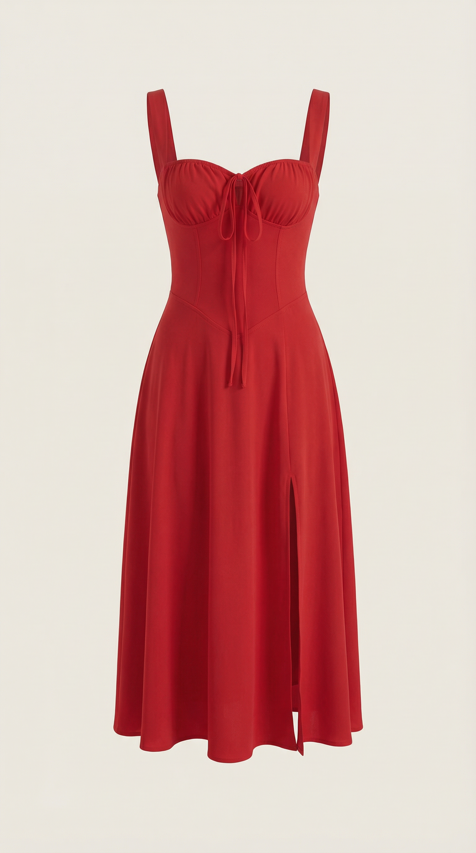 Vestido Midi Jade con Detalles de Cordones