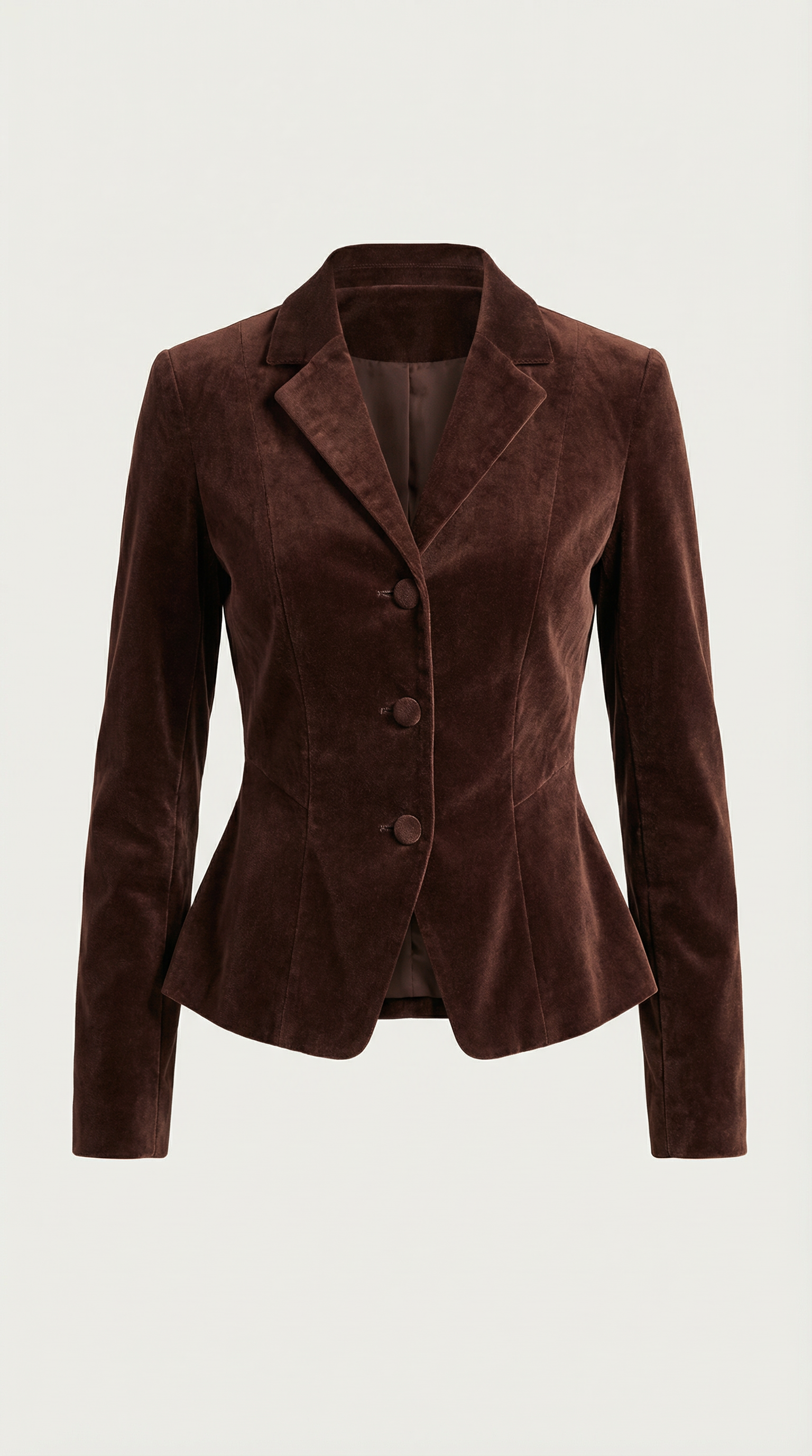 Chaqueta de terciopelo Natasha con cierre de botones