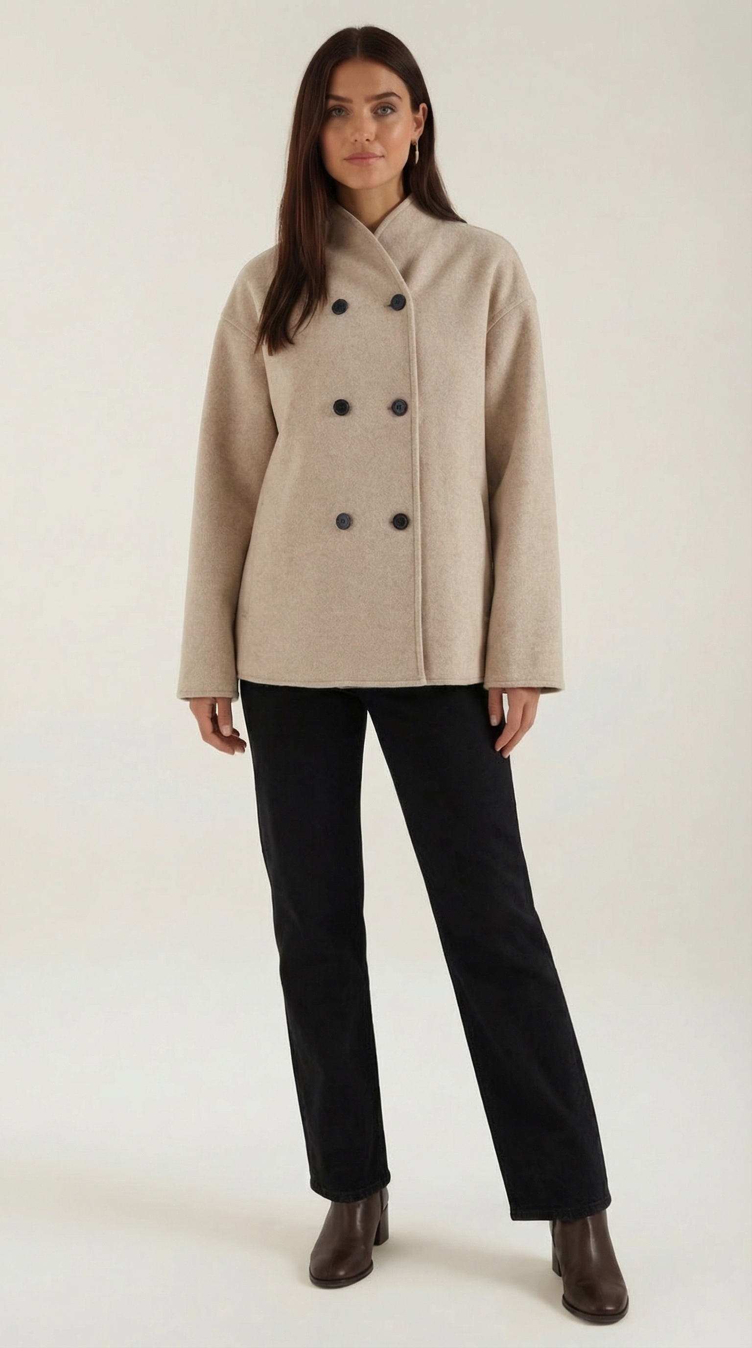 Chaqueta Oversized 'Pamela' con Cierre de Botones