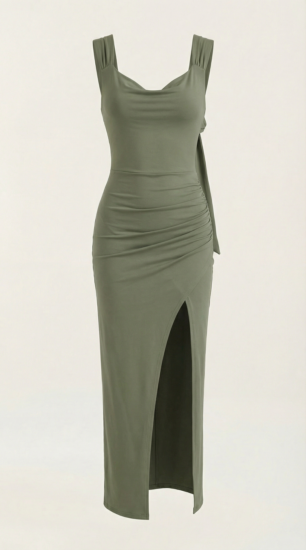 Vestido Maxi Rhoda con Detalles Fruncidos